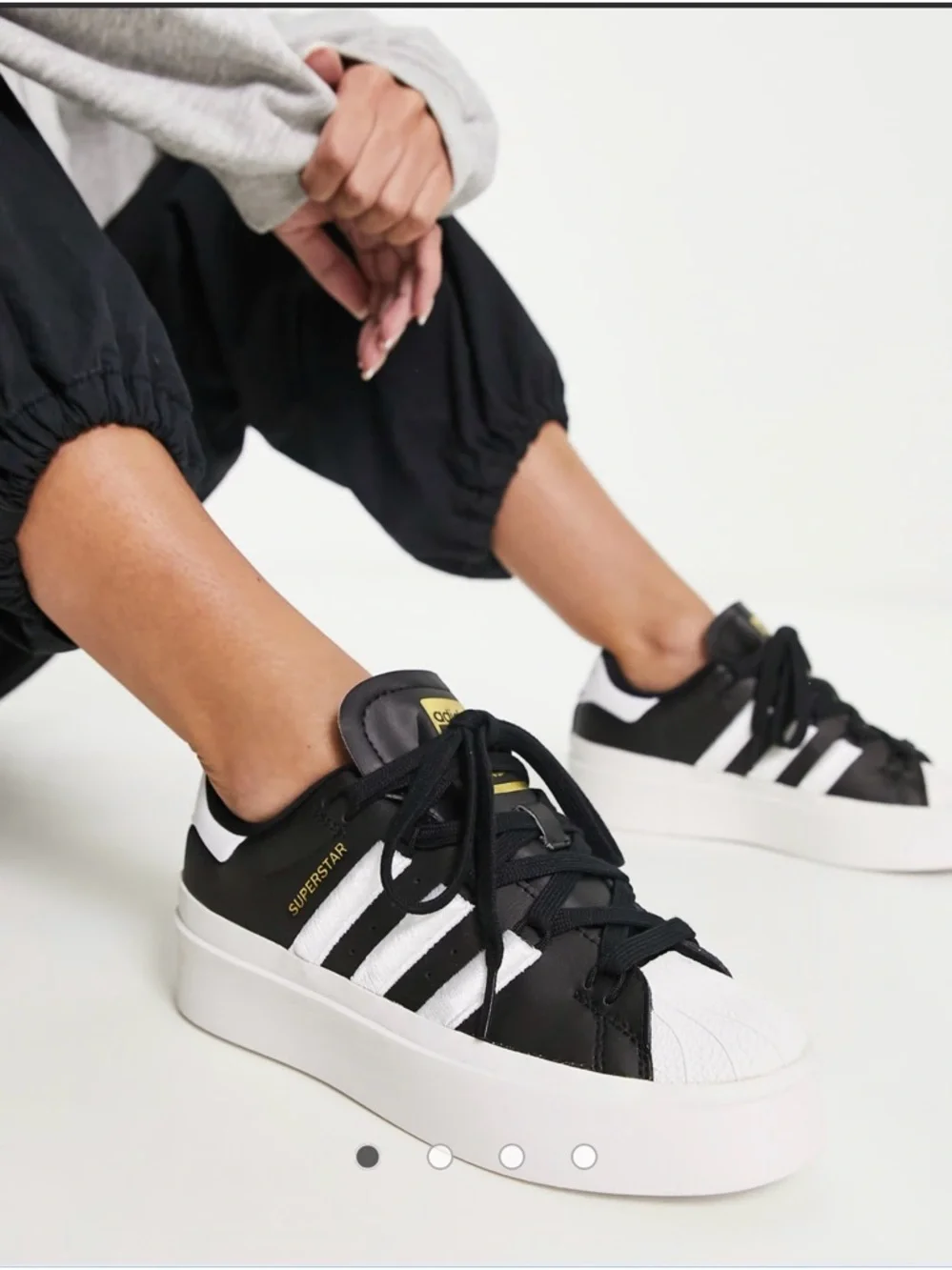 adidas Superstar Bonega W Black & White Platform gold superstar Sneakers - Picture 3 of 9